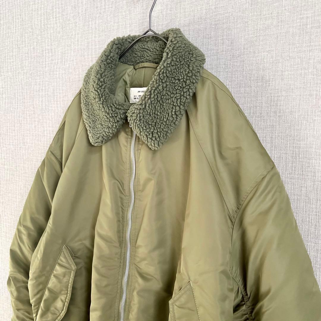 ZARA ORIGINS フライトジャケット ボンバー ボア オリーブ L
