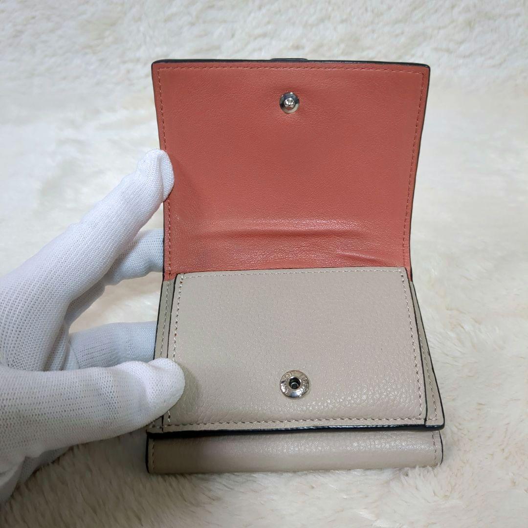 極美品︎✨ロエベ アナグラム トライフォールド 三つ折り財布