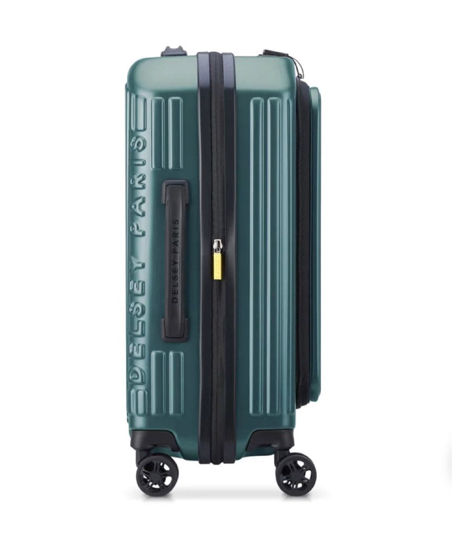 新品デルセーフロントオープン 機内持ち込みスーツケース拡張機能38L➕4L