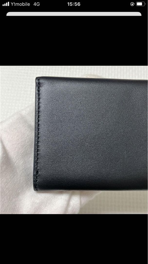 未使用　agnes b. アニエスベー　レザー三つ折り財布　ブラック　ミニ財布