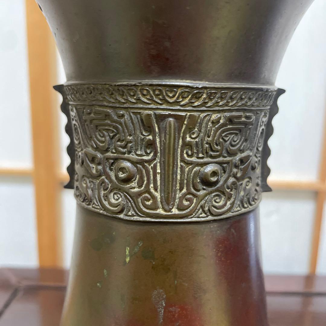 秦藏六造，銅器，花瓶，精工，インテリア，骨董，花器，鉄瓶