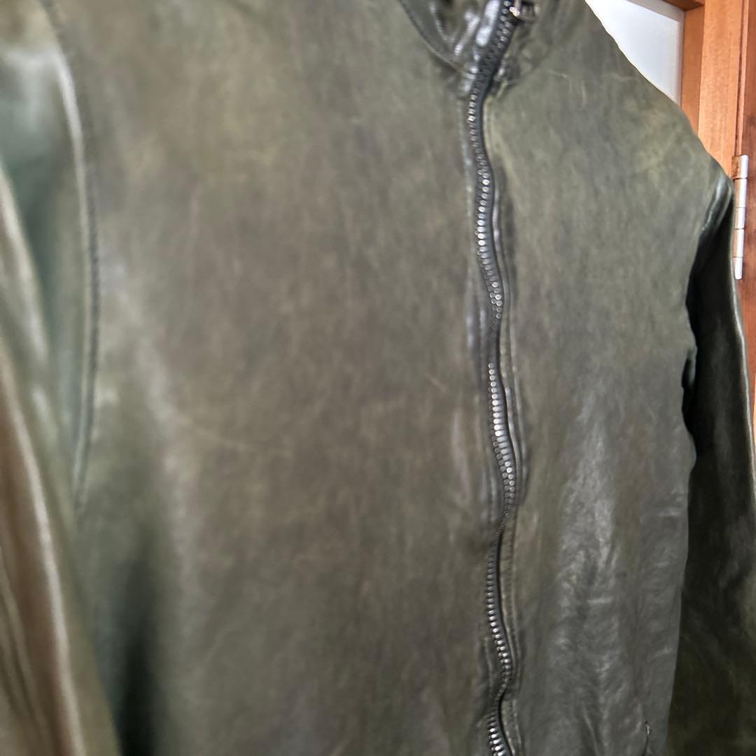 Giorgio Brato ダークグリーン レザーライダース　ジョルジオブラッド