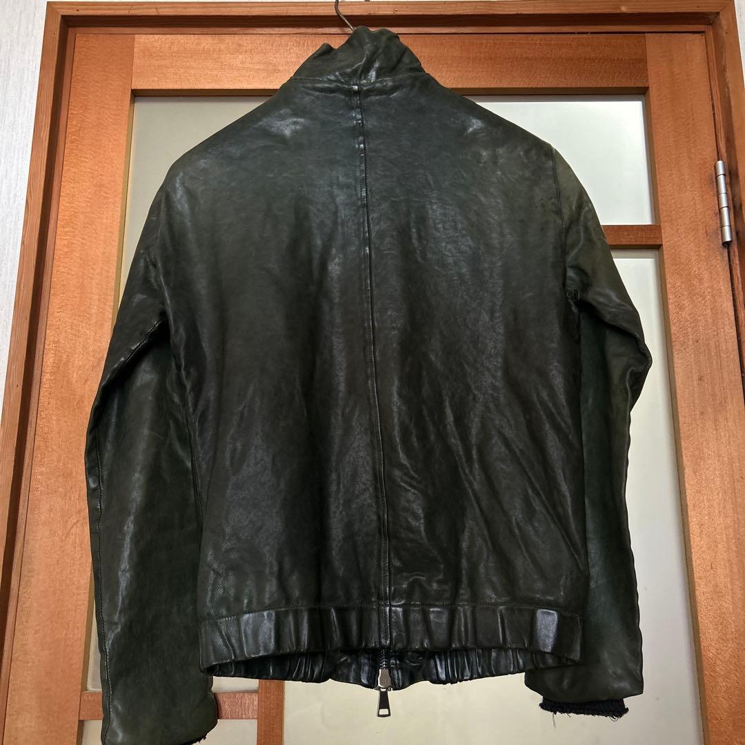 Giorgio Brato ダークグリーン レザーライダース　ジョルジオブラッド