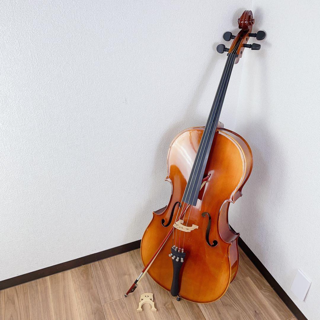 チェロ　弓付き　4/4 状態良好！ブランド不明　入門にいかがでしょうか