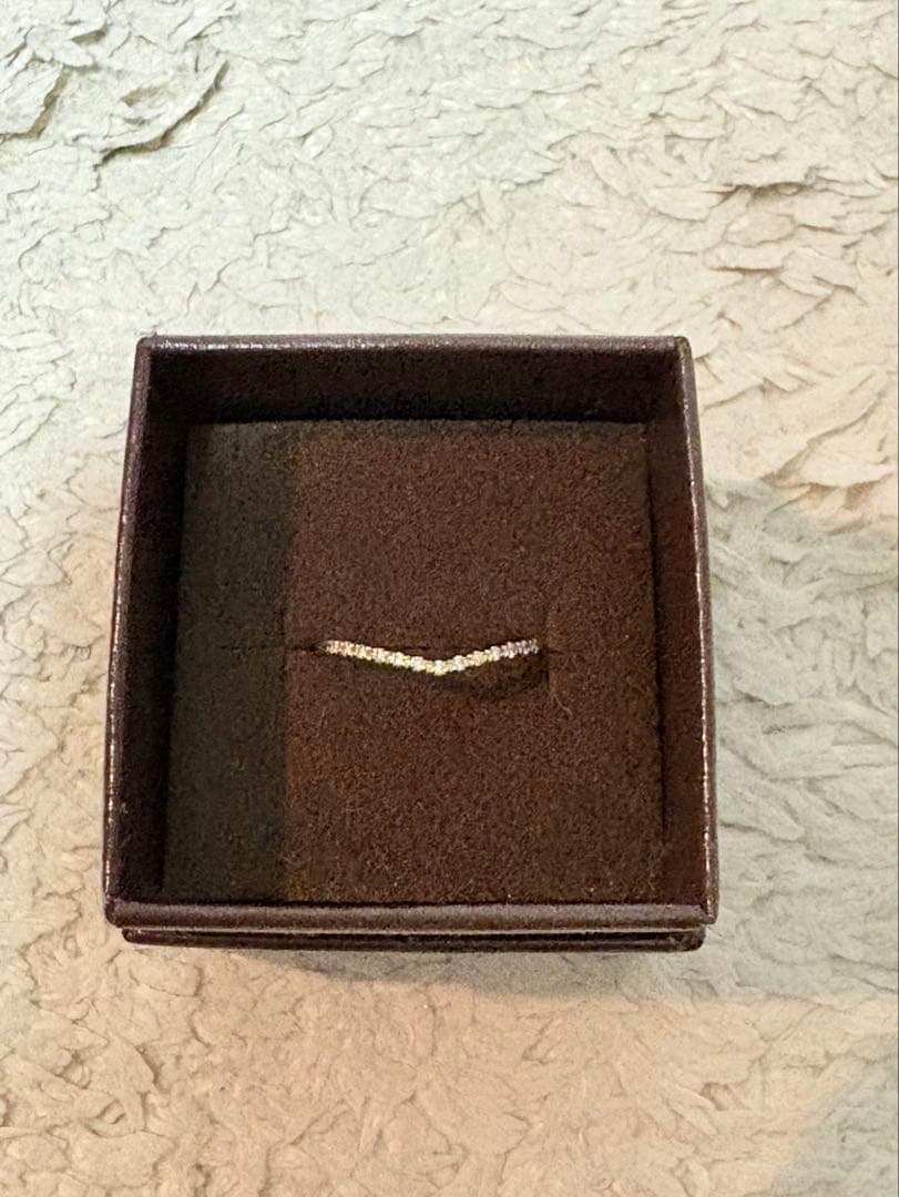 【美品　保証書あり】agete K18ダイヤモンドリング　9号　アガット