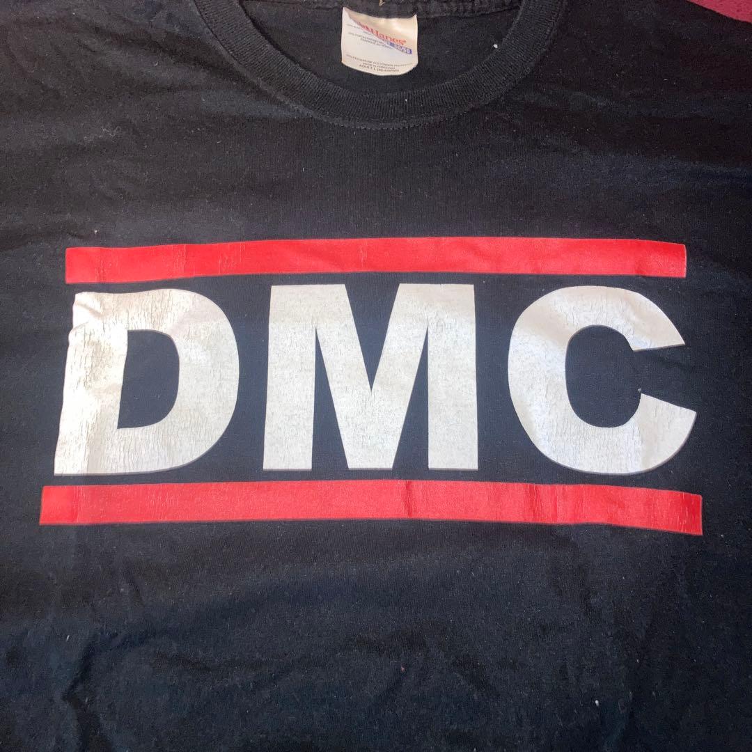 RUN DMCロゴ Tシャツ raptee hip hop adidas