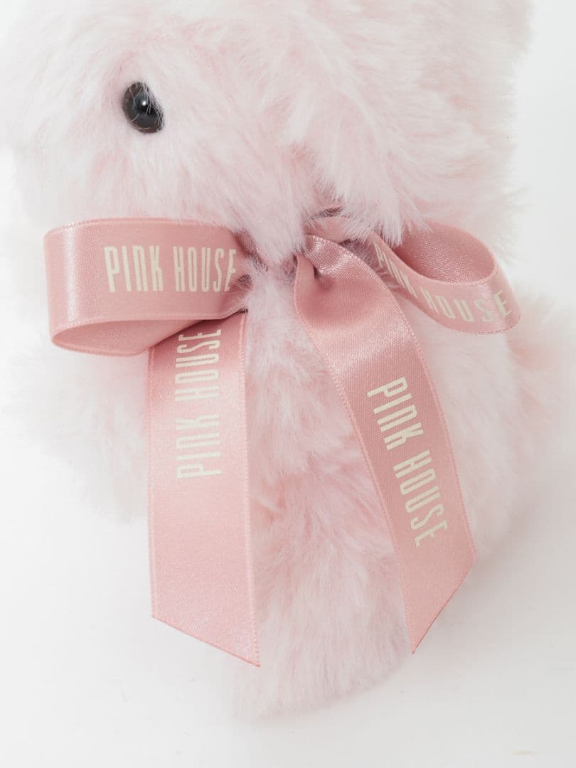ピンクハウス　うさぎ ぬいぐるみコサージュ　たれ耳うさぎ　ブローチ　ピンク