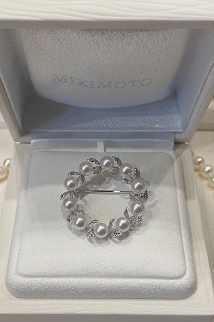 ミキモト MIKIMOTO ブローチ パール シルバー