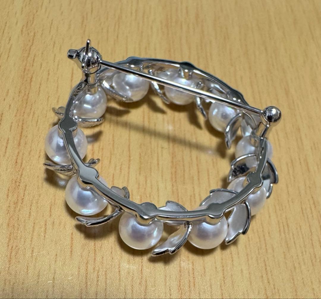 ミキモト MIKIMOTO ブローチ パール シルバー