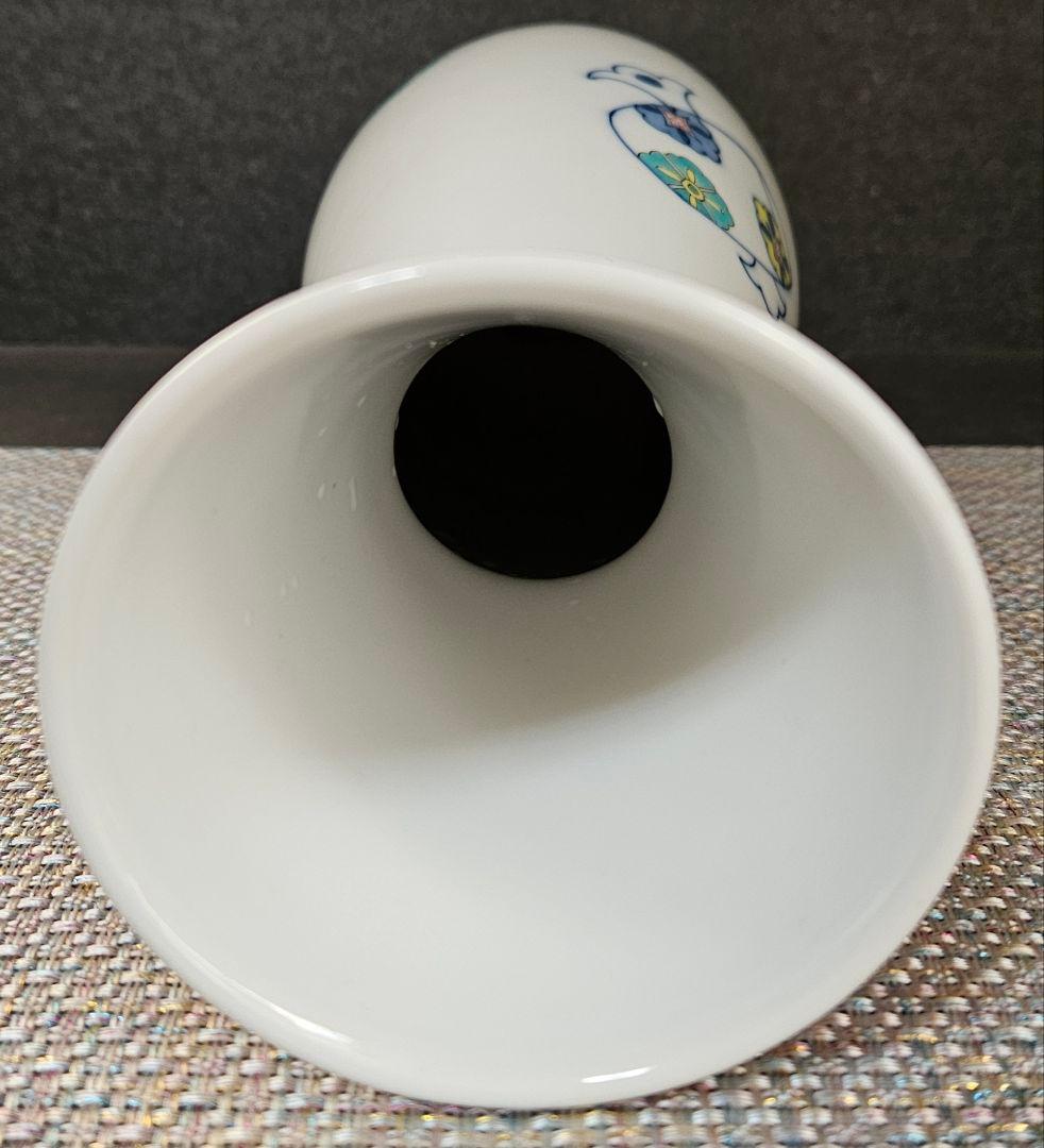 鍋島焼　色鍋島　鍋島御庭焼　名工　26代 市川光山作　桐文様　打出の小槌図　花瓶