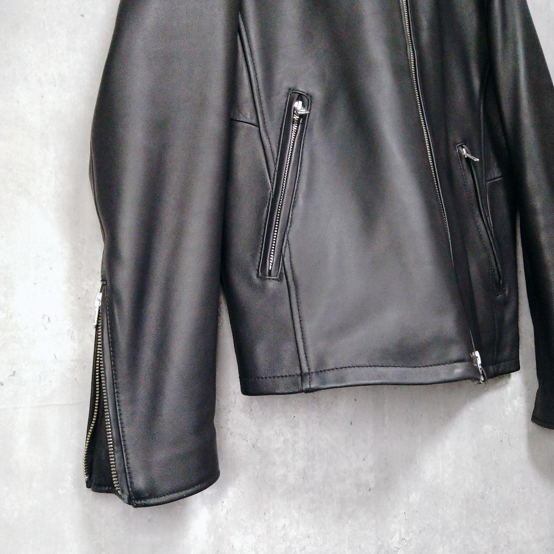 【美品】ユニオンステーション メンズビギ レザージャケット 羊革 Lサイズ
