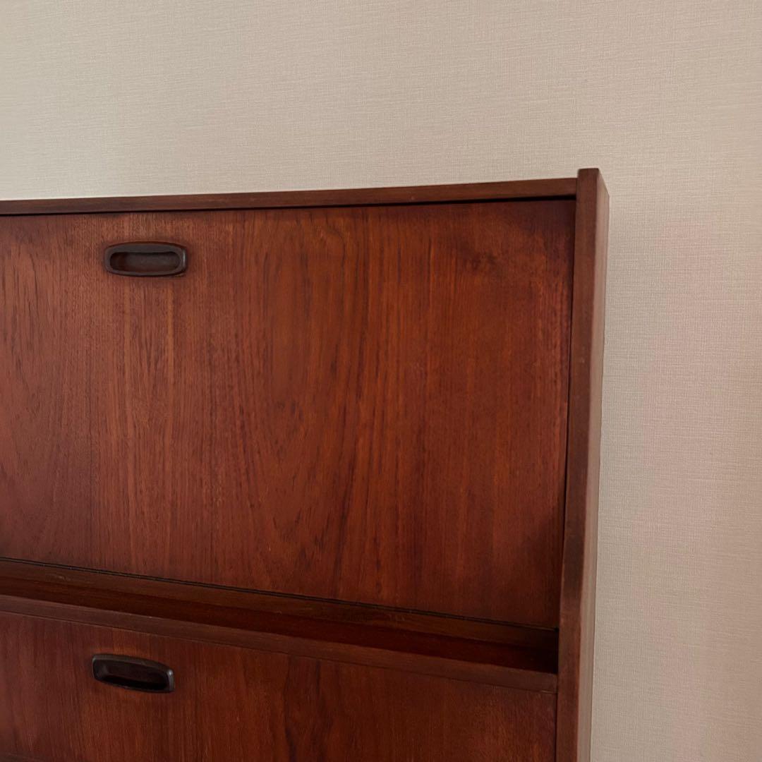 【希少】英国ヴィンテージ チーク材 ライティングビューロー1960s