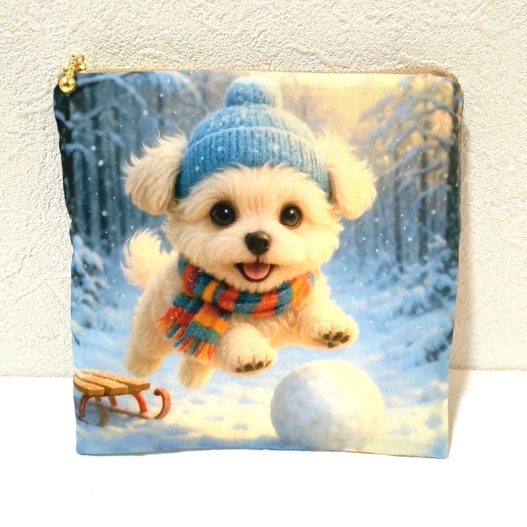 Yourelia様】ハンドメイドオーダー★犬　女の子★巾着バッグ&ポーチ　5点