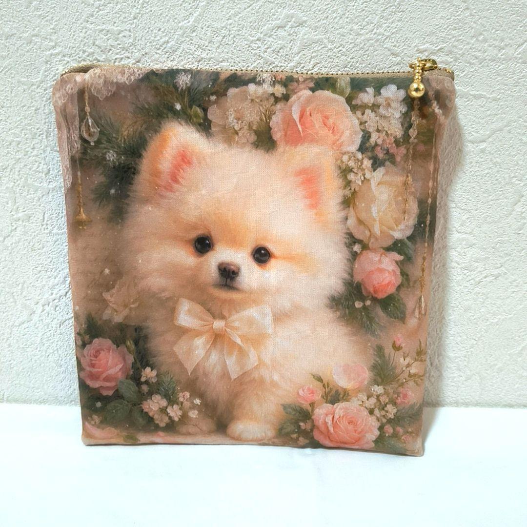 Yourelia様】ハンドメイドオーダー★犬　女の子★巾着バッグ&ポーチ　5点