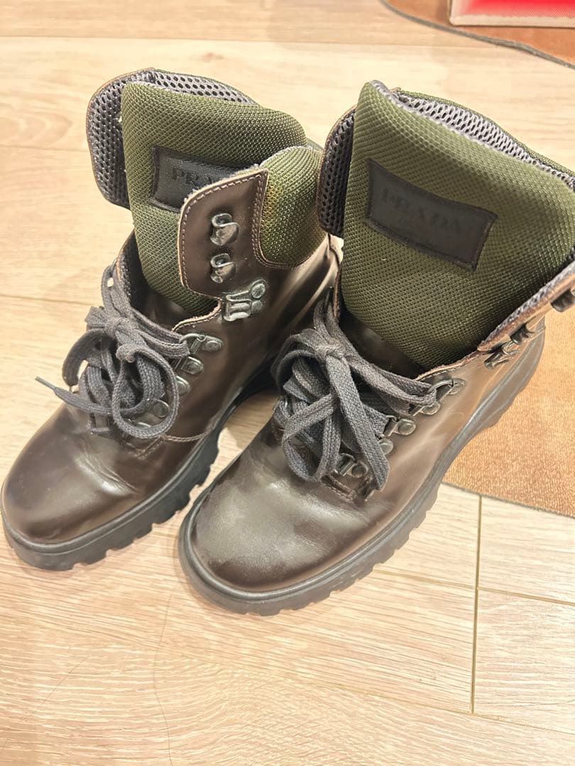 PRADA ミリタリーブーツ ビブラムソール　23センチ