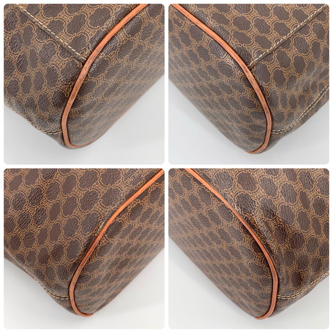 CELINE セリーヌ ショルダーバッグ 巾着 マカダム トリオンフ ブラウン