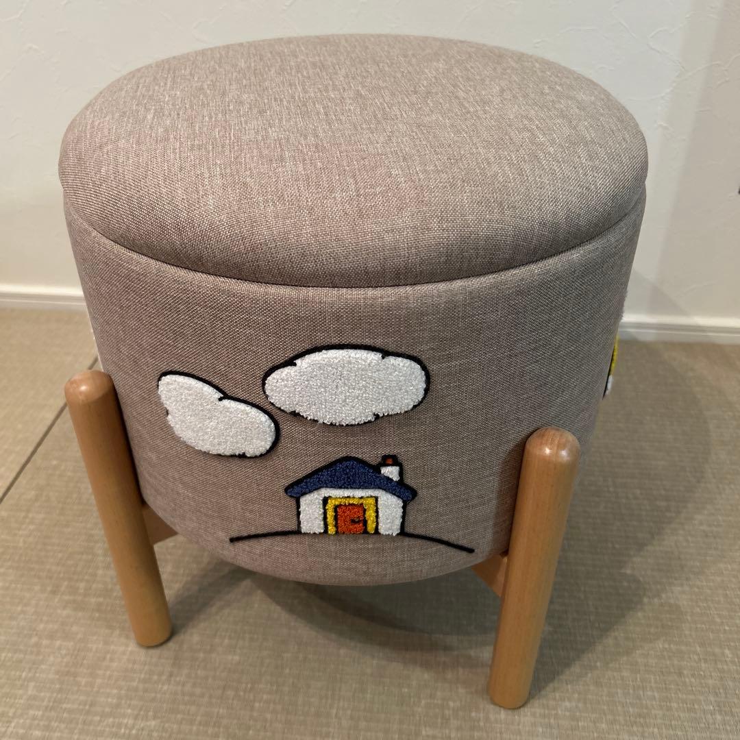 スタディオクリップ Dick Bruna さがら刺繍収納スツール