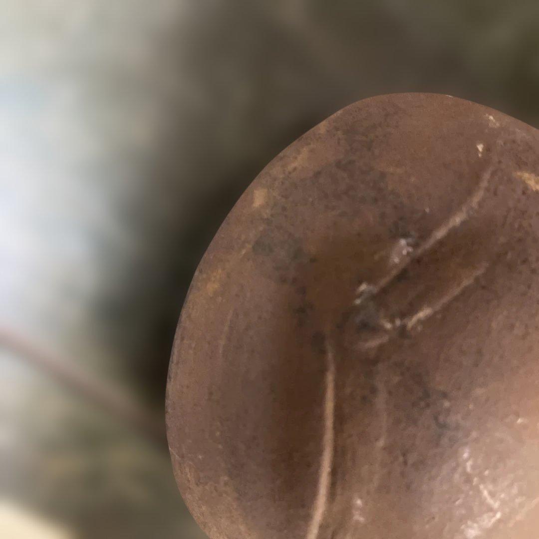 金属製オタフク　お福様ふっくらした頬　お福様のお面　骨董　美術品　重厚感あります