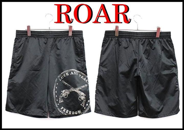 ROAR モチーフ スイムパンツ 水着 黒 2 M ロアー メンズ 海パン