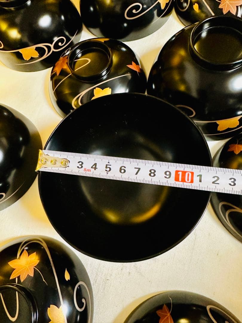 木製漆器　汁椀　吸物椀　もみじ蒔絵　骨董　G48