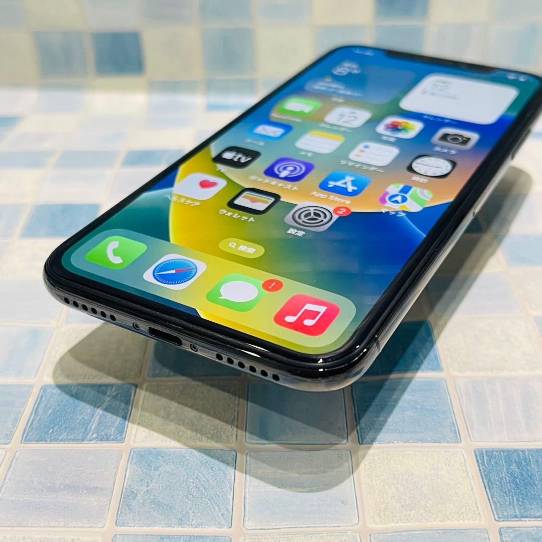 SIMフリー iPhoneX 256GB スペースグレイ バッテリー新品