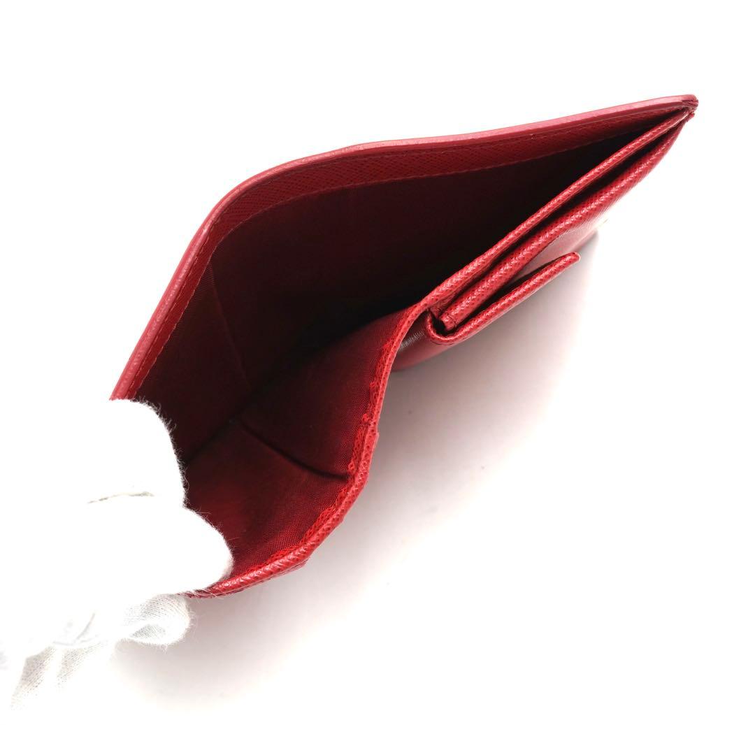 ✨未使用に近い✨　PRADA ミニ財布　サフィアーノレザー　サフィアーノ　レッド