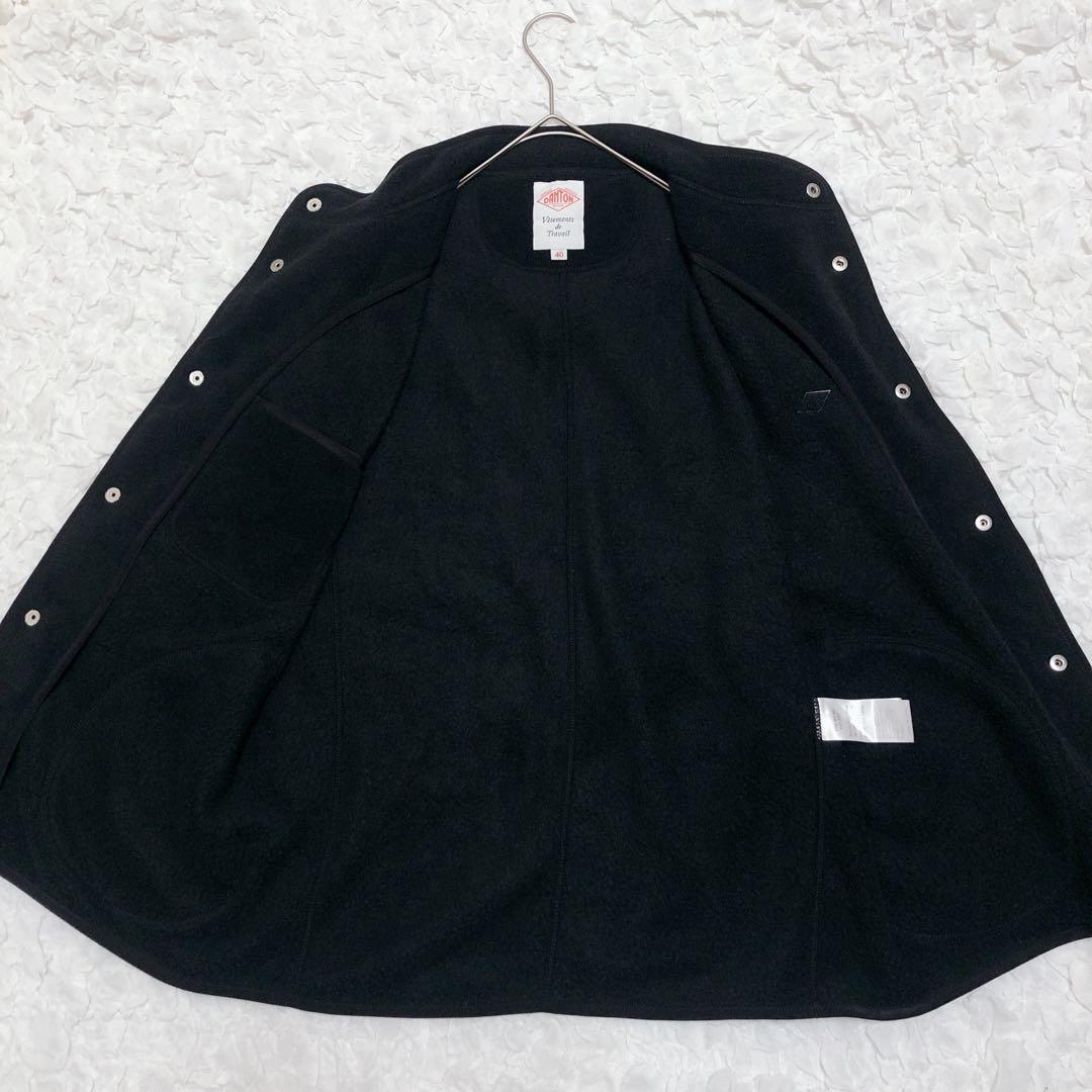 DANTON ダントン　ブラック　黒　フリースベスト　スナップボタン　サイズ40