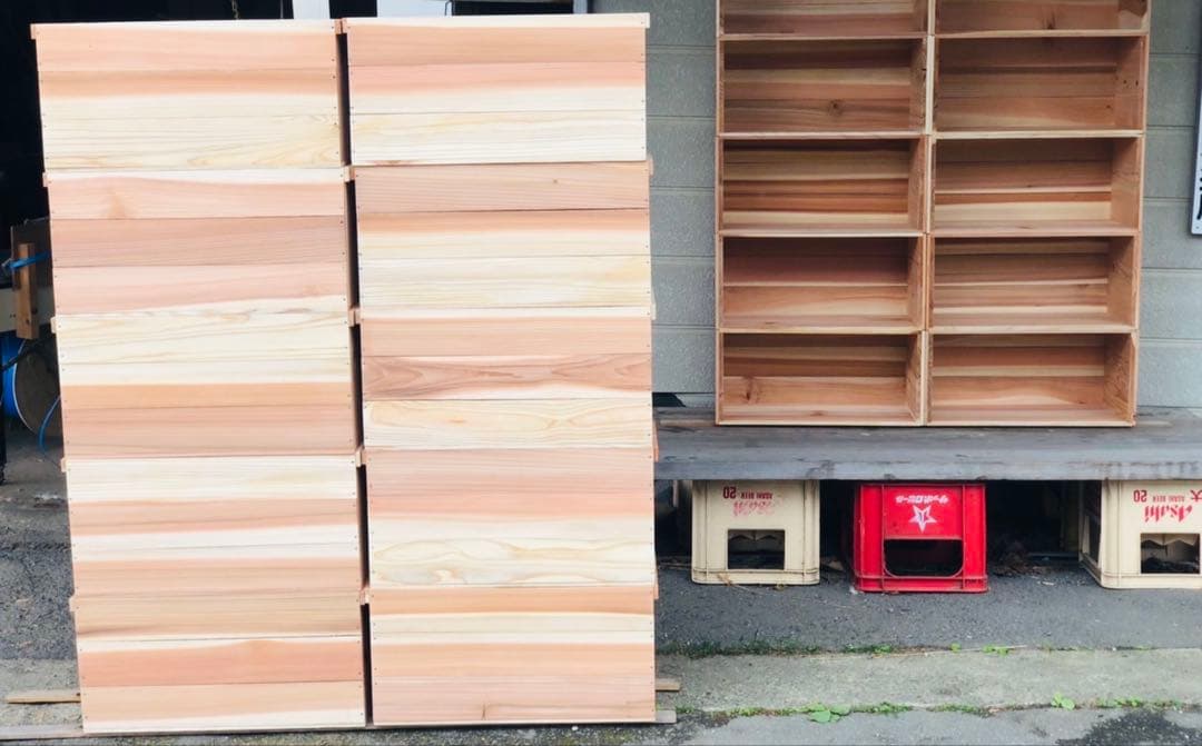 marumaru りんご箱 3箱 & 収納小箱 2箱