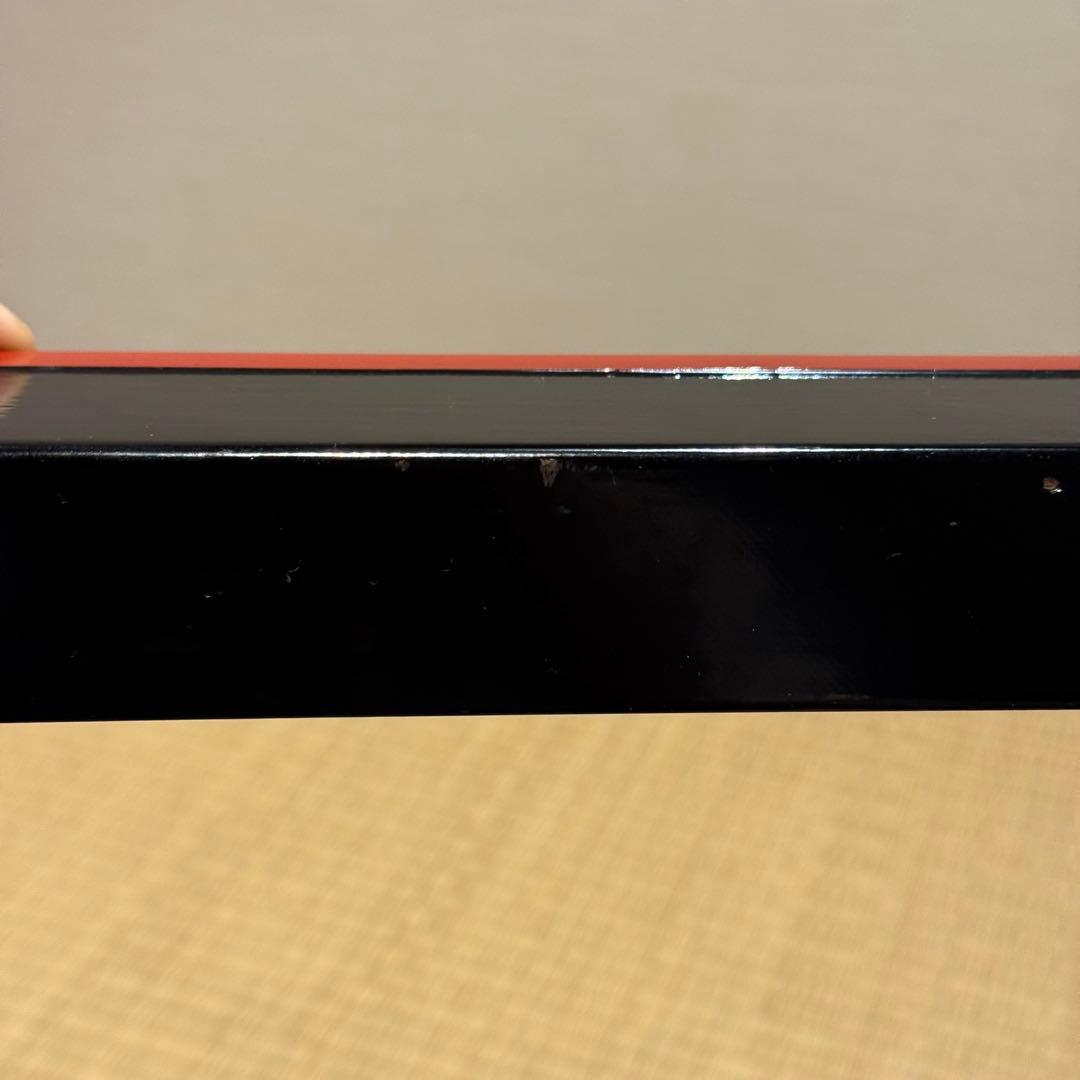 能登輪島塗 慶塚 朱塗老松蒔絵 炉縁 共箱 共布