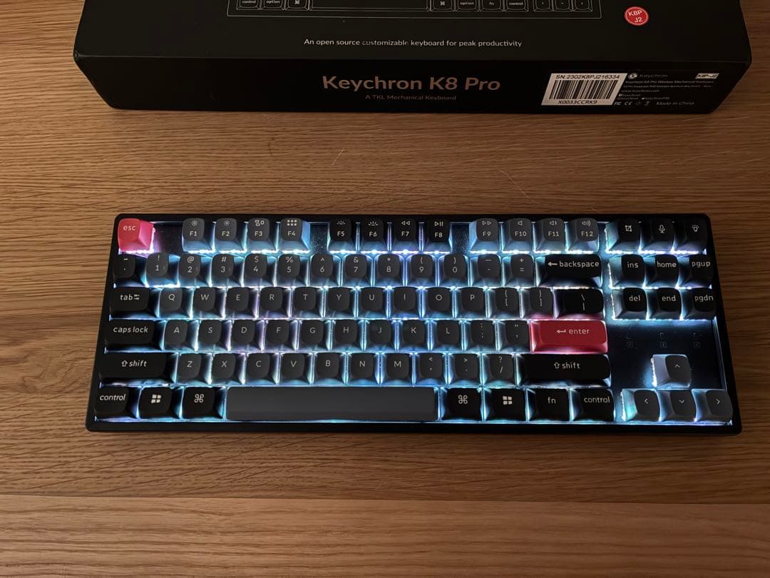 Keychron K8 pro メカニカルキーボード/US配列/青軸