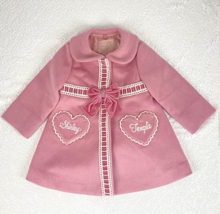 ♥キキ様♥️シャーリーテンプル♥リボンウールコート&デニムパンツ♥120♥