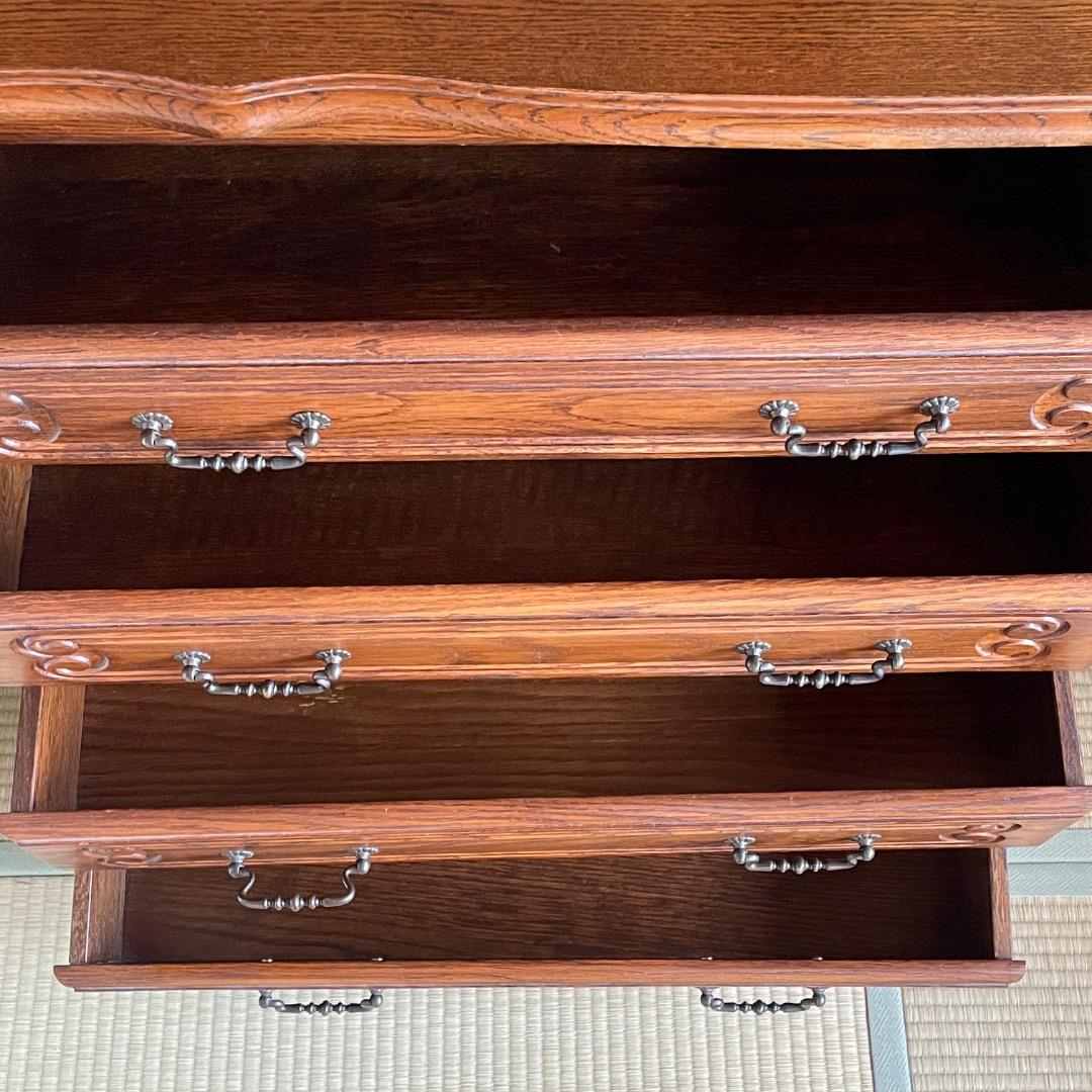 三越家具 ブルージュ／高級チェスト／高級家具・ルーマニア製・猫脚・オーク無垢材