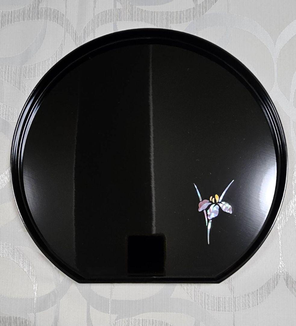 【最終値下げ】黒い輪島塗の盆5枚セット　銘々盆