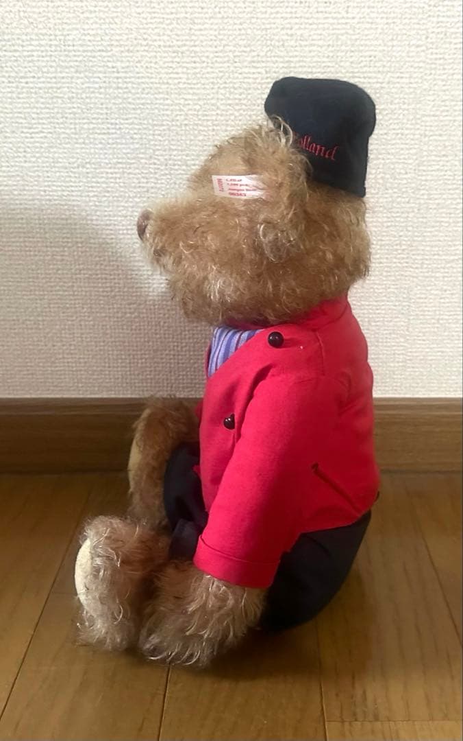 シュタイフ　ベアー　ベルボーイ　ドイツ　シリアル番号つき　ぬいぐるみ　約27cm