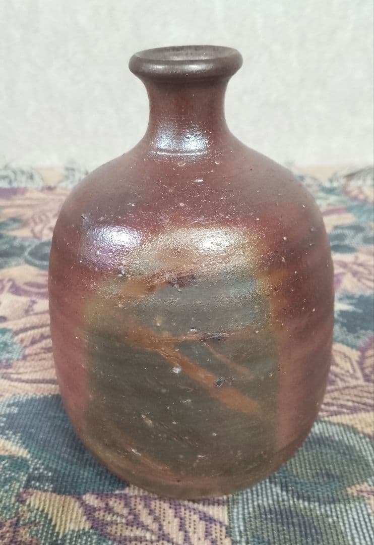 人間国宝 山本陶秀 備前徳利 共箱 栞 保証品