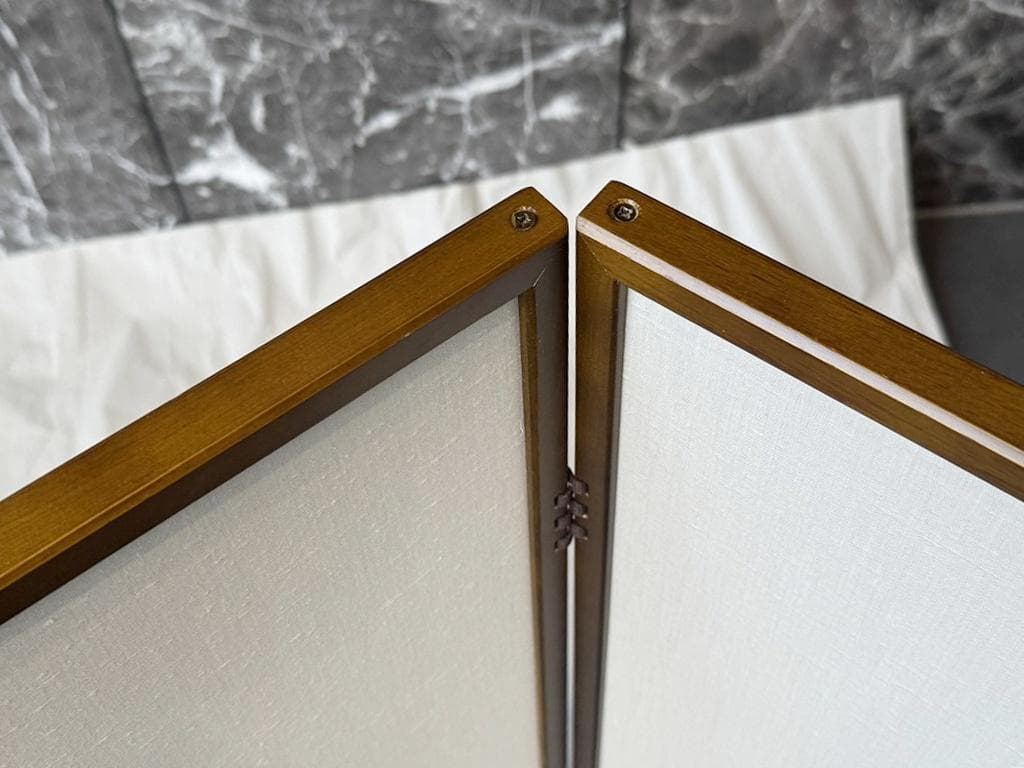 茶器/茶道具　風炉先屏風　NT2431 紐蝶番 女桑 シンプルな衝立・屏風