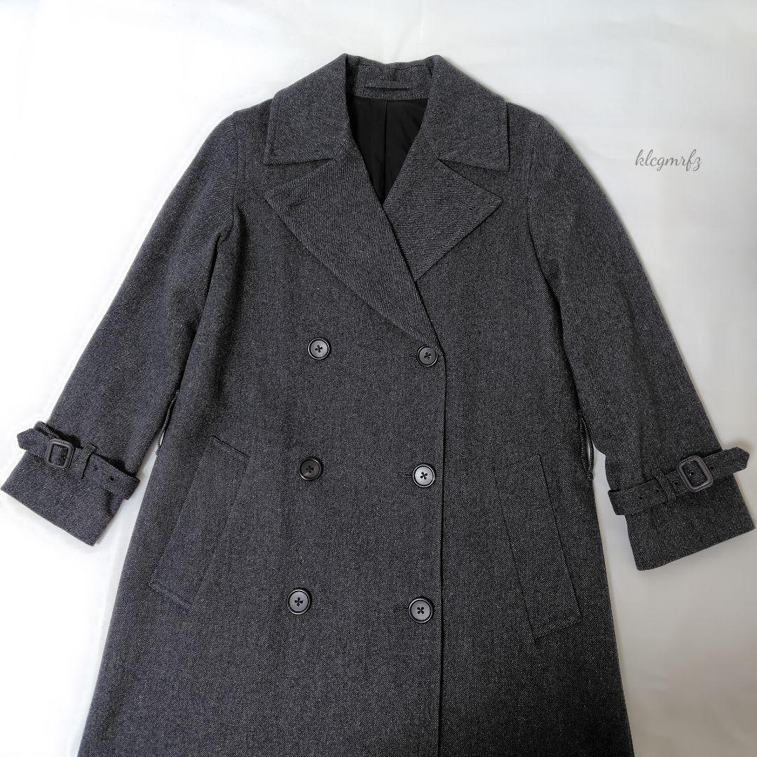 美品 マーガレットハウエル ベルテッド ダブル コート mhl 2way