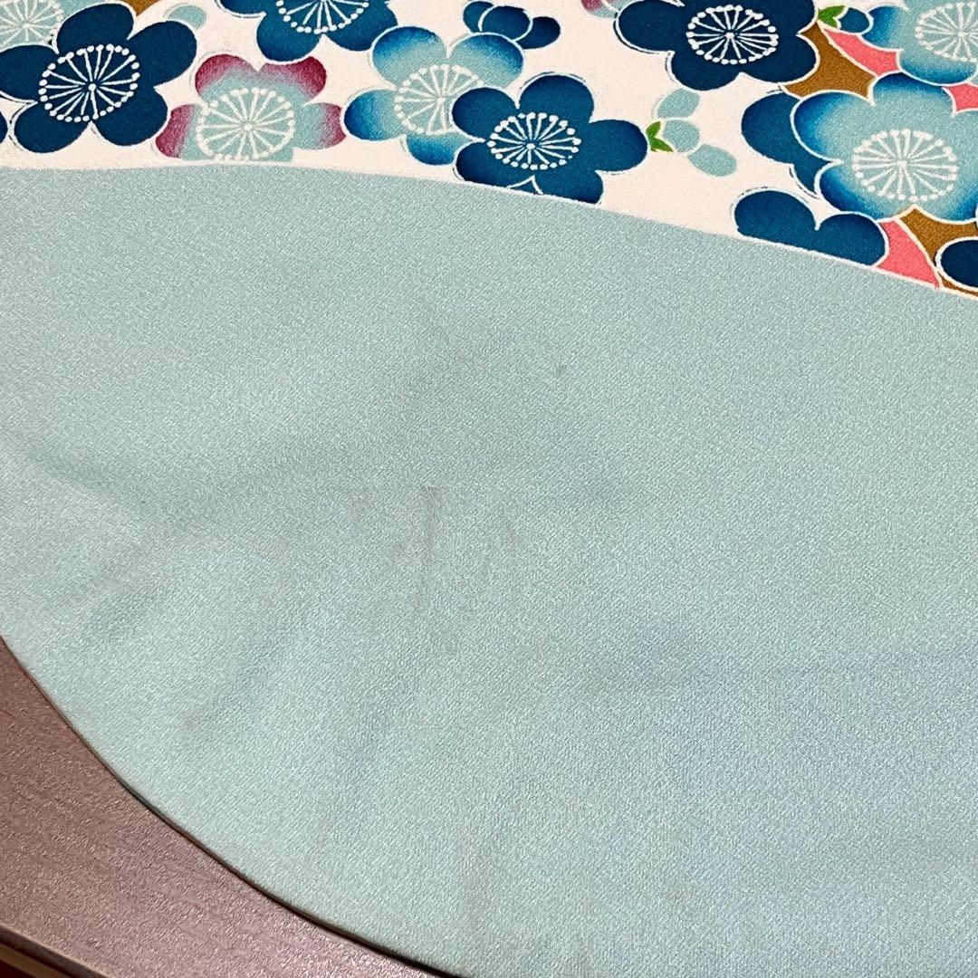 tu様［7144］振袖 笹竹花鳥文 駒刺繍 成人式 卒業式 正絹 着物 袷