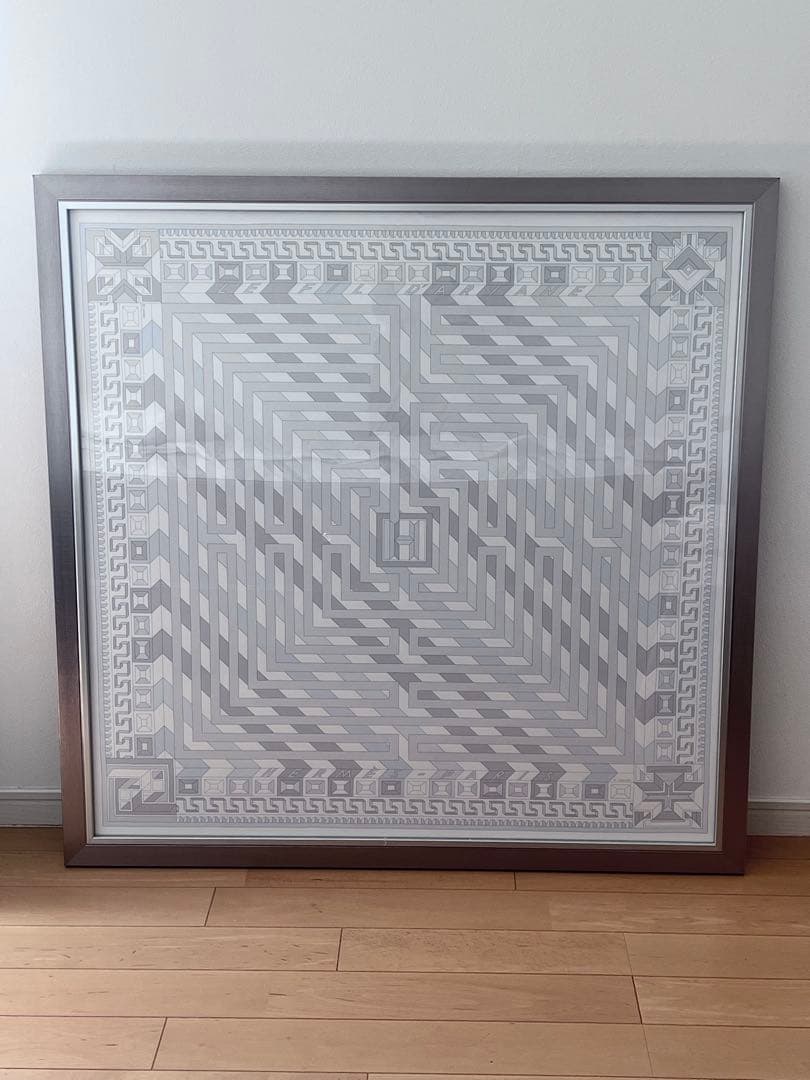 エルメス　スカーフ　額装2