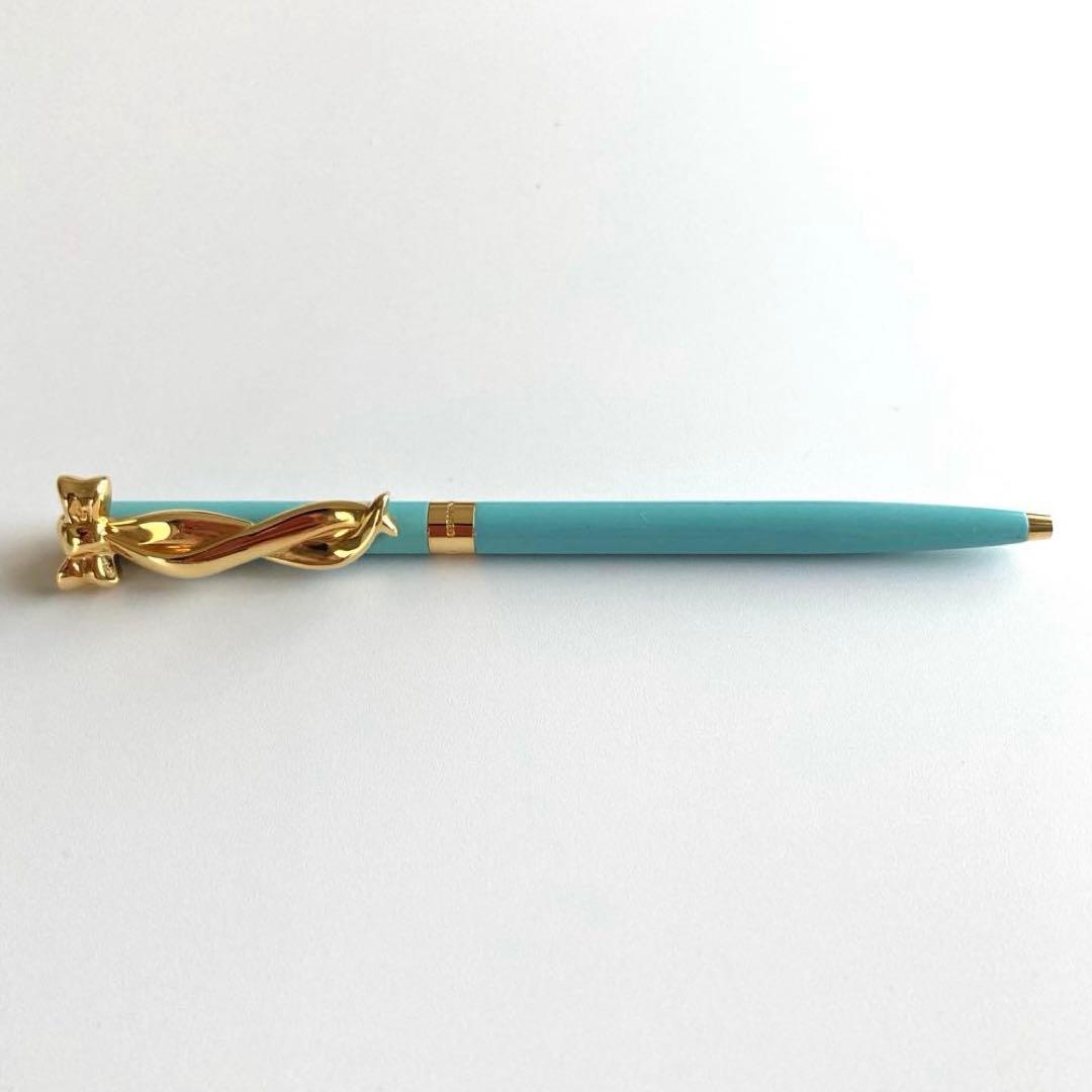 美品【正規品替芯付】 Tiffany&Co. ボールペン リボン ティファニー
