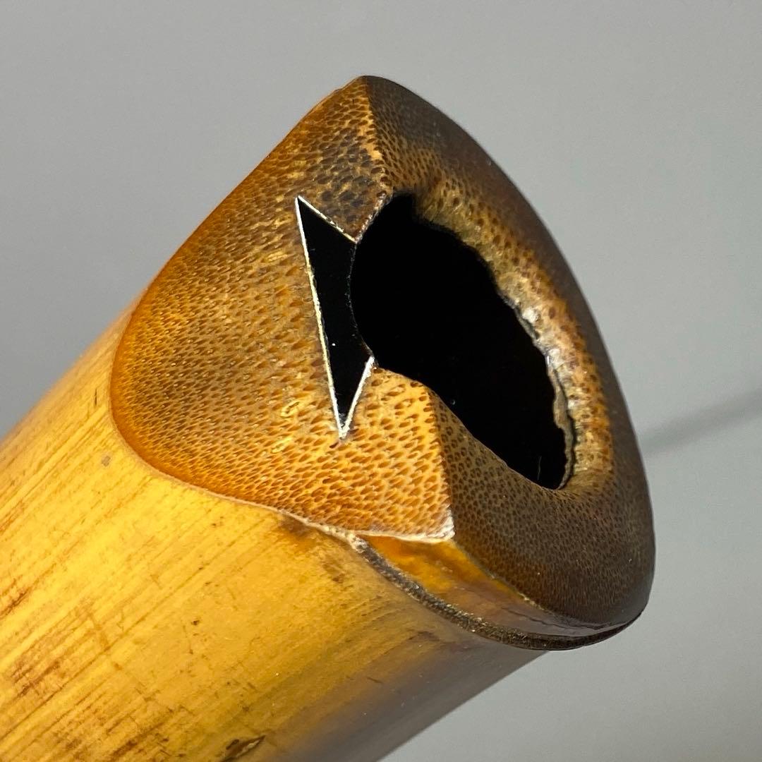 竹風在銘　銀三線尺八　54.5cm 東N7-1025①