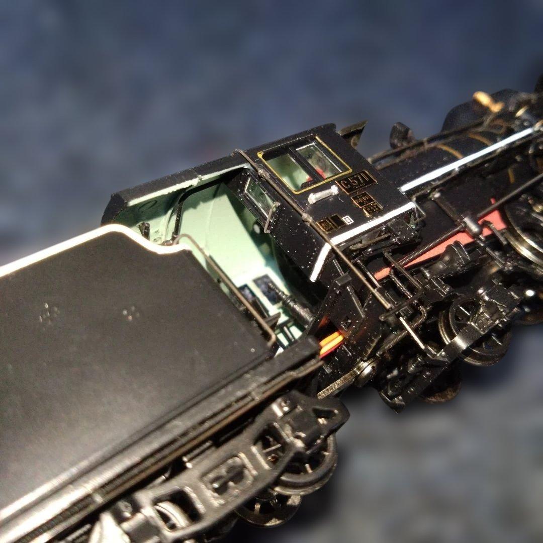 HOゲージ　天賞堂　C57 1　蒸気機関車　展示ケース付き　中古品　やまぐち号