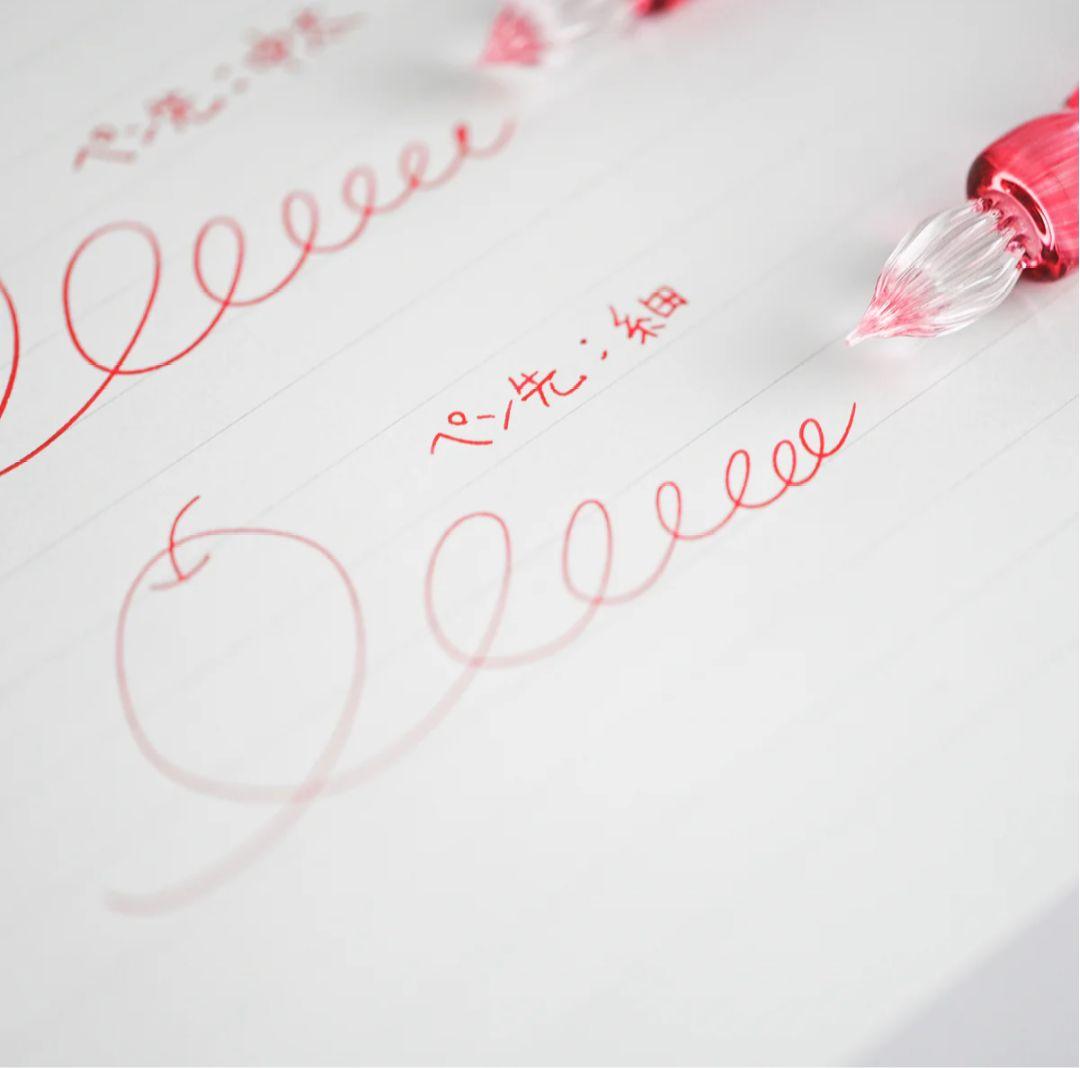 津軽びいどろ りんご ガラスペン メタルケース付き