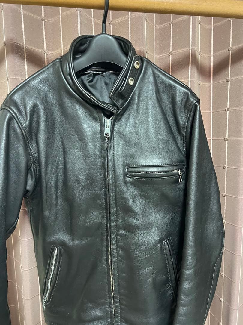 h*9様 最出品Schott 641 ライダース シングル ショット　34