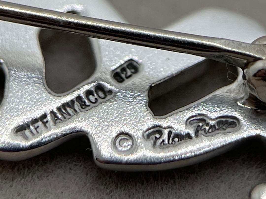 c229 ティファニー　パロマ・ピカソ　ラブ&キス　ブローチ　シルバー　925