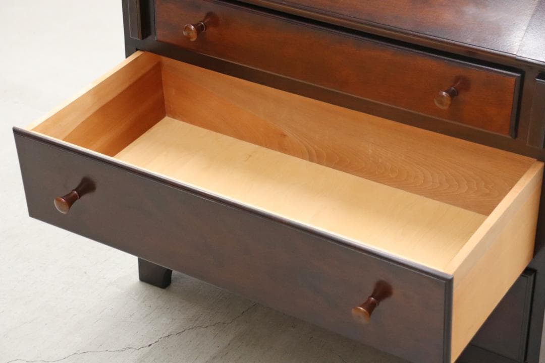 松本民芸家具 308型 ライティングビューロー ミズメザクラ無垢材 デスク