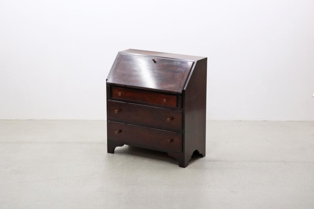 松本民芸家具 308型 ライティングビューロー ミズメザクラ無垢材 デスク