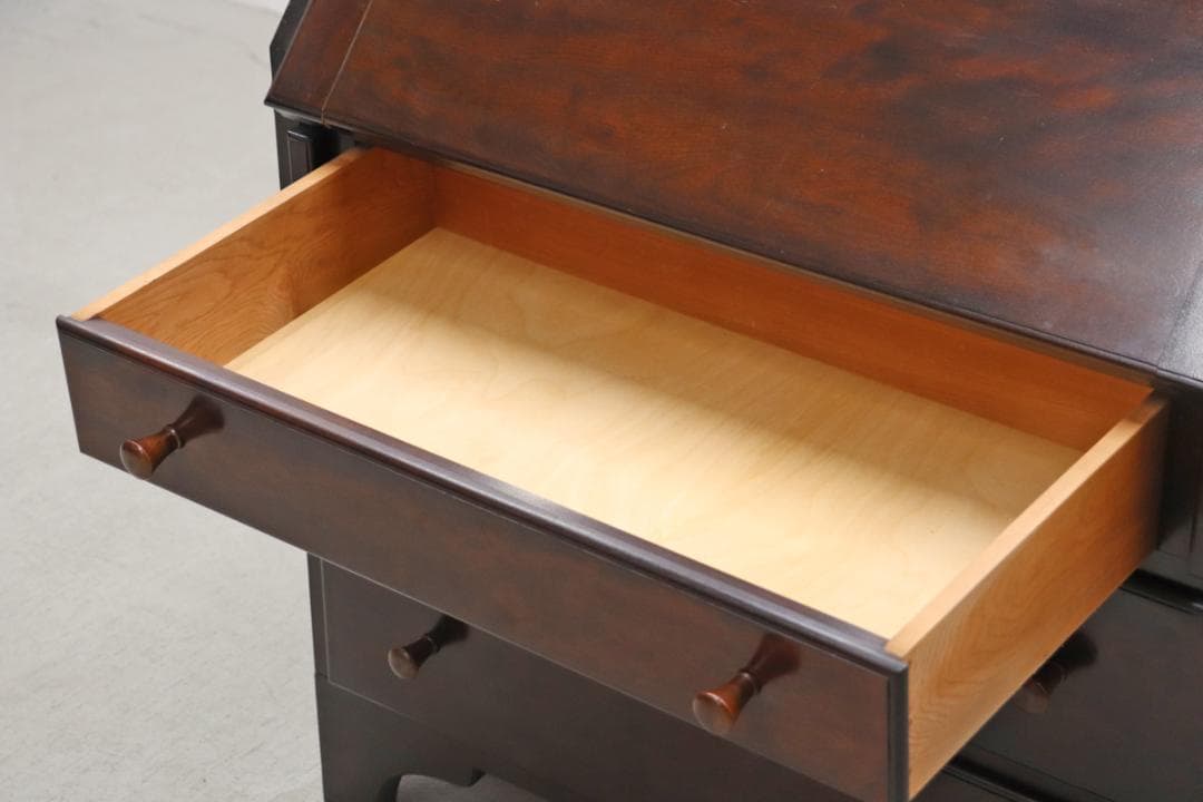 松本民芸家具 308型 ライティングビューロー ミズメザクラ無垢材 デスク