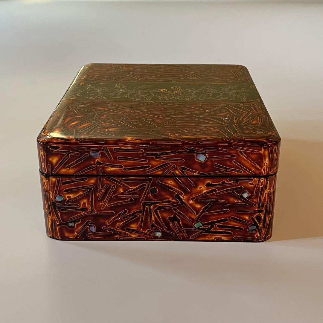 【美品】加福太治郎商店　宋州作　若狭塗螺鈿文庫 　漆塗 漆器 　伝統工芸品　在銘