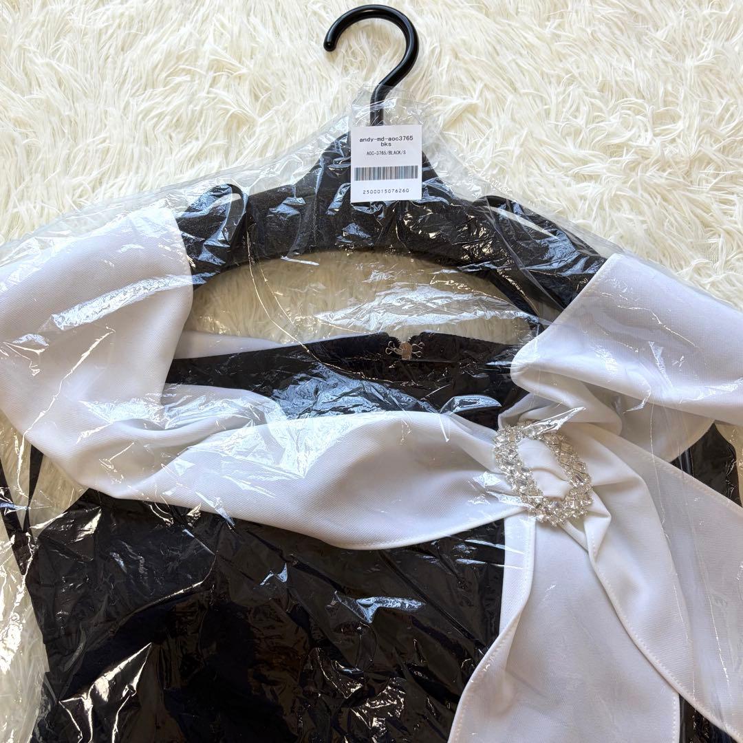 新品　an アン　ドレス　リボン　オフショル　フレア　セットアップ　ブラック　黒